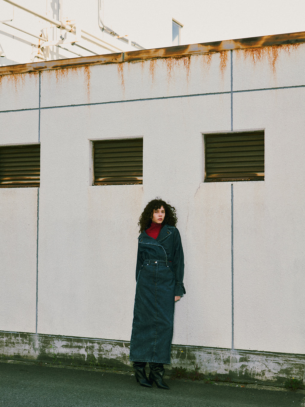 TRENCH LIKE CORDUROY DRESS