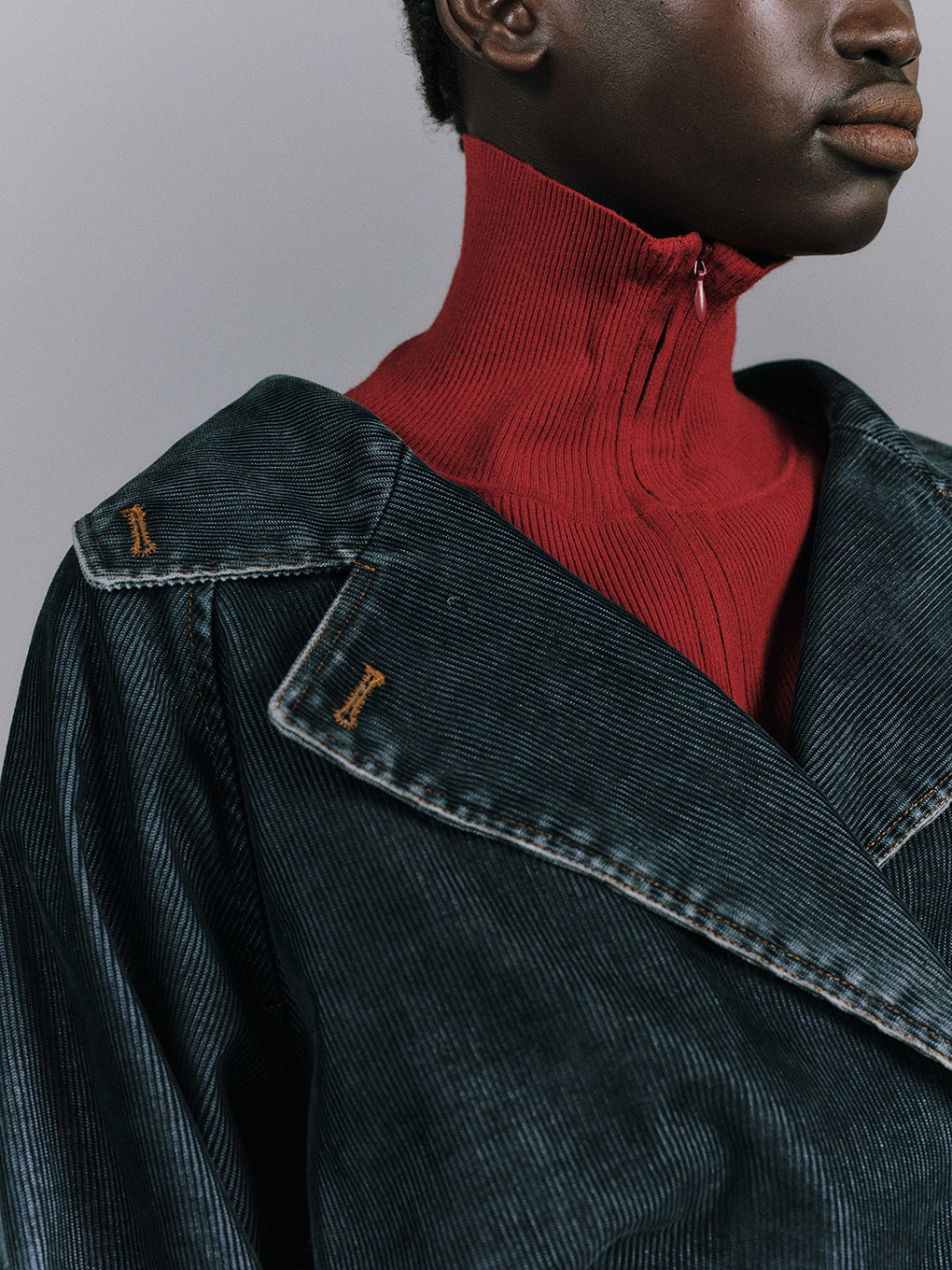 BEST TOUCH HALF ZIP KNIT TOP