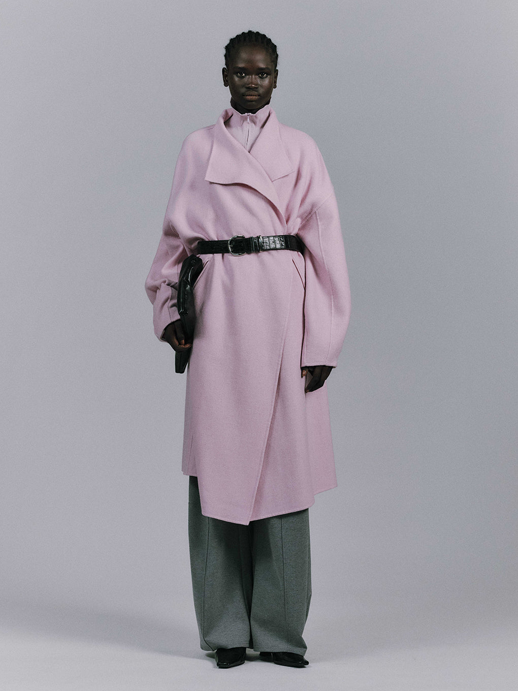 DRAPE COLLAR WOOL RIVER COAT
