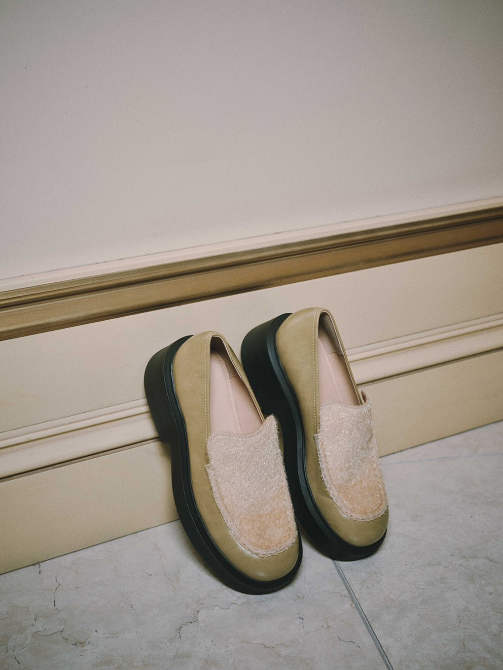 PLATFORM MIX MATERIAL LOAFER