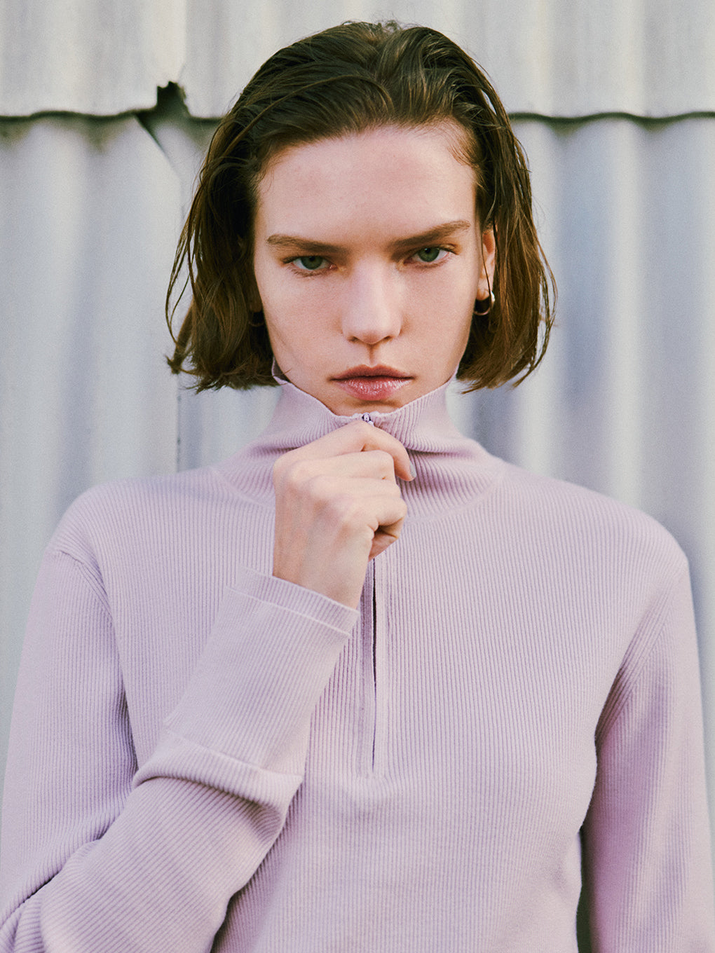 BEST TOUCH HALF ZIP KNIT TOP