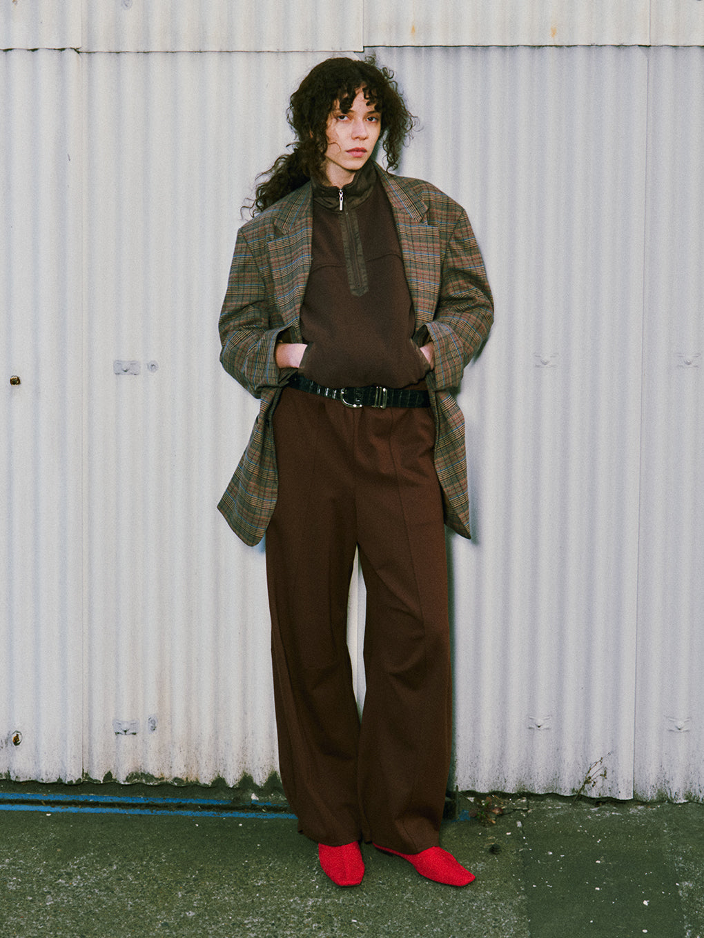 DEFORMATION TACK CHECK JACKET