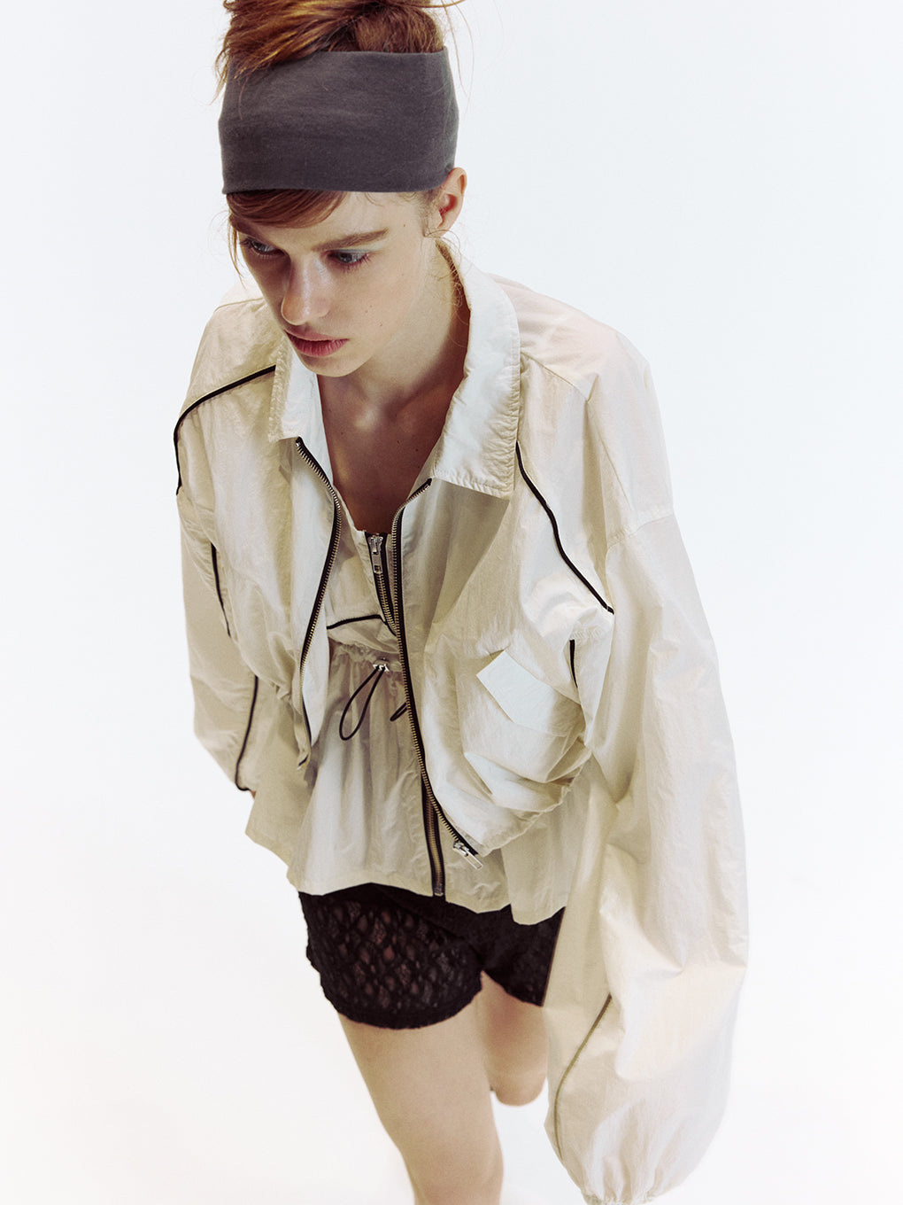 SHORT TRACK JACKET WITH BUSTIER