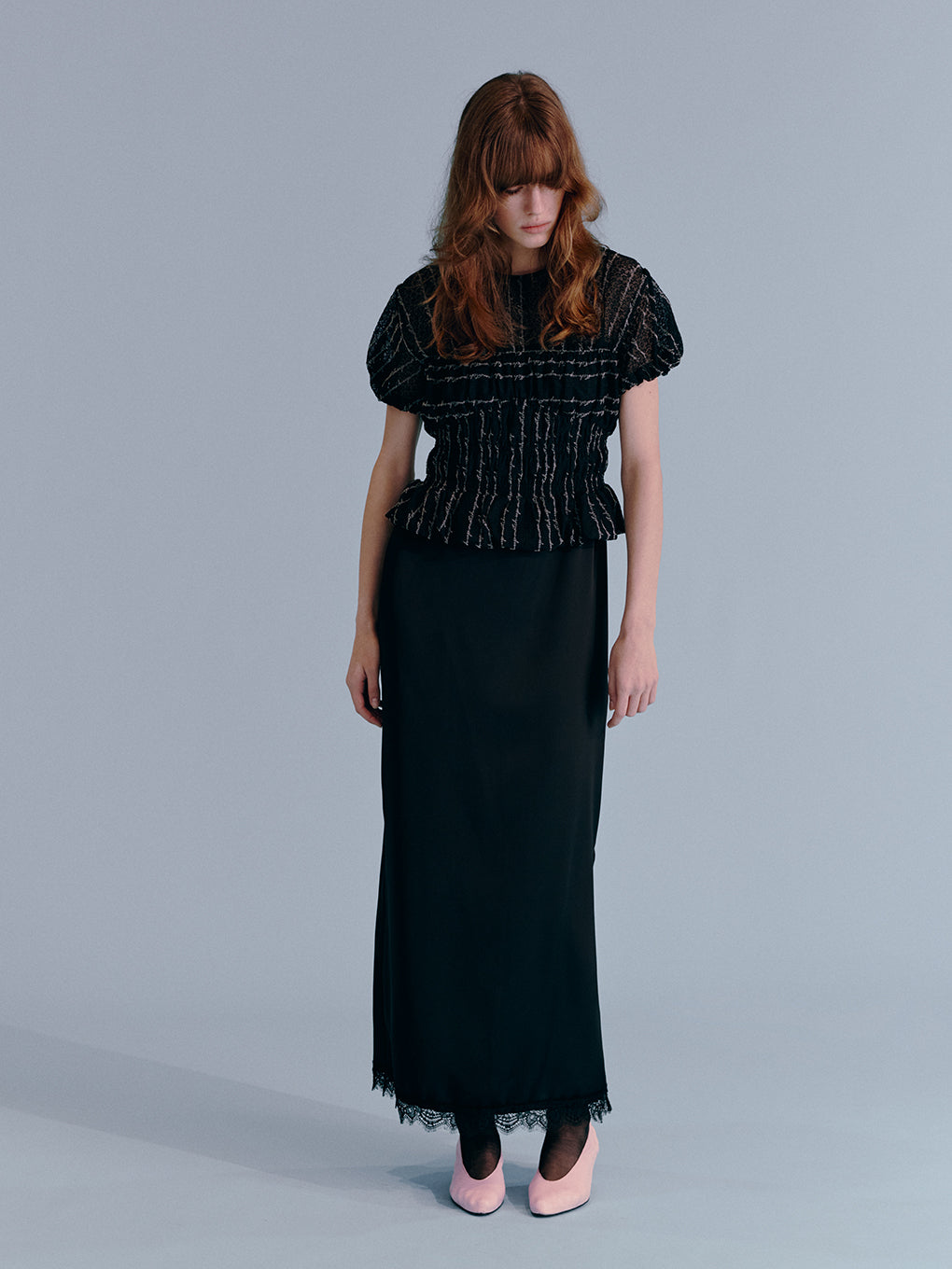 JERRY SHEER TWEED BLOUSE