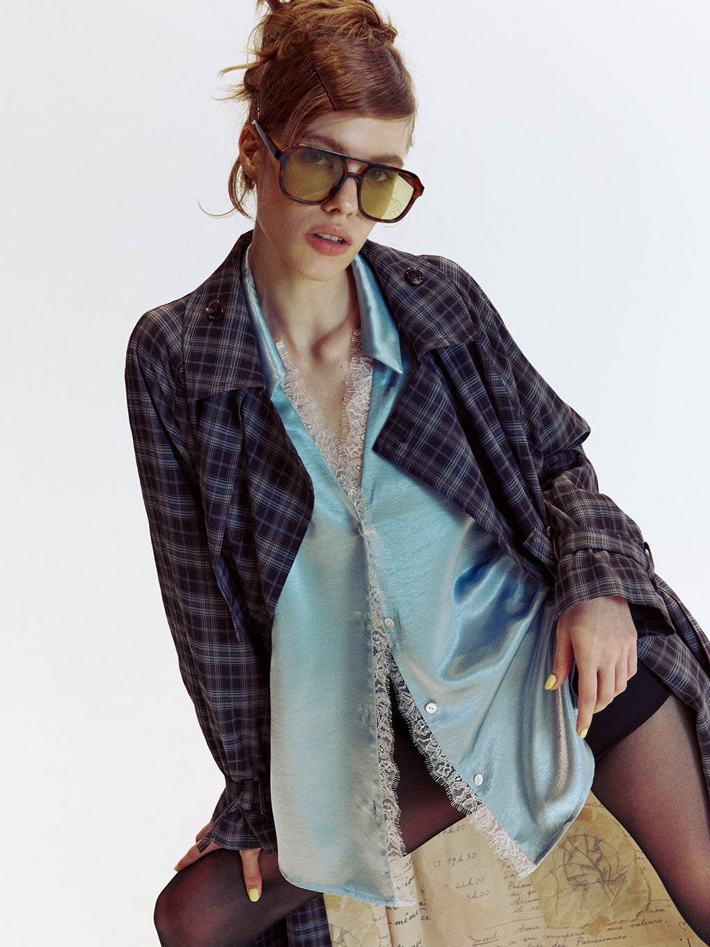 REVERSIBLE PARIS LETTER TRENCH COAT