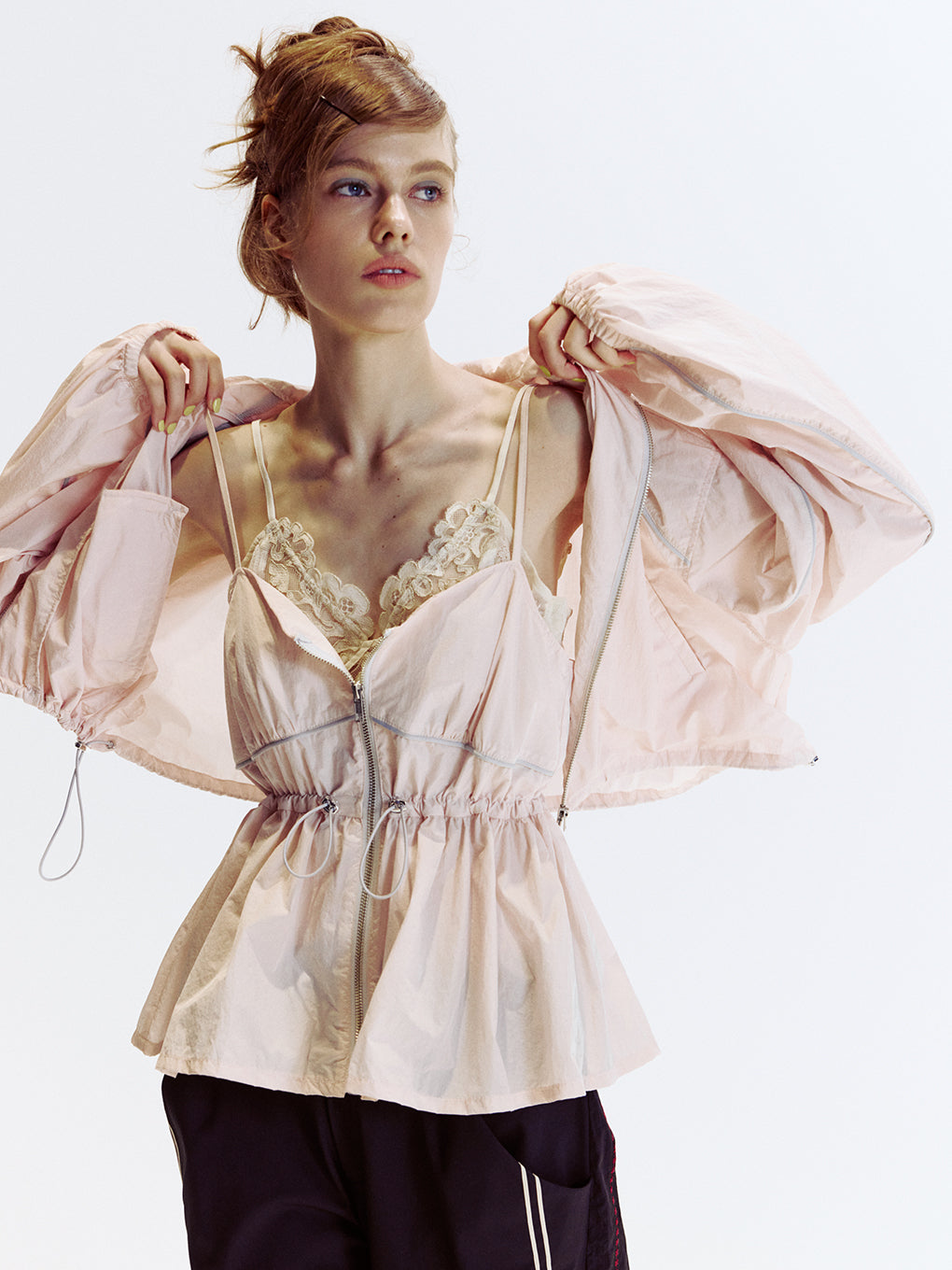 SHORT TRACK JACKET WITH BUSTIER