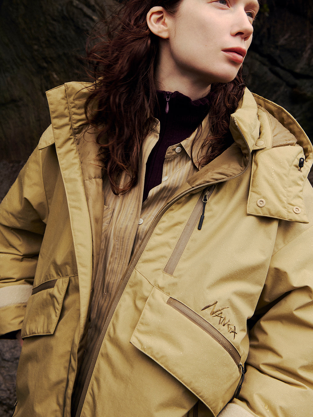 NANGA × Ameri POCKET CHECK DOWN COAT NANGA × Ameri POCKET DOWN COAT