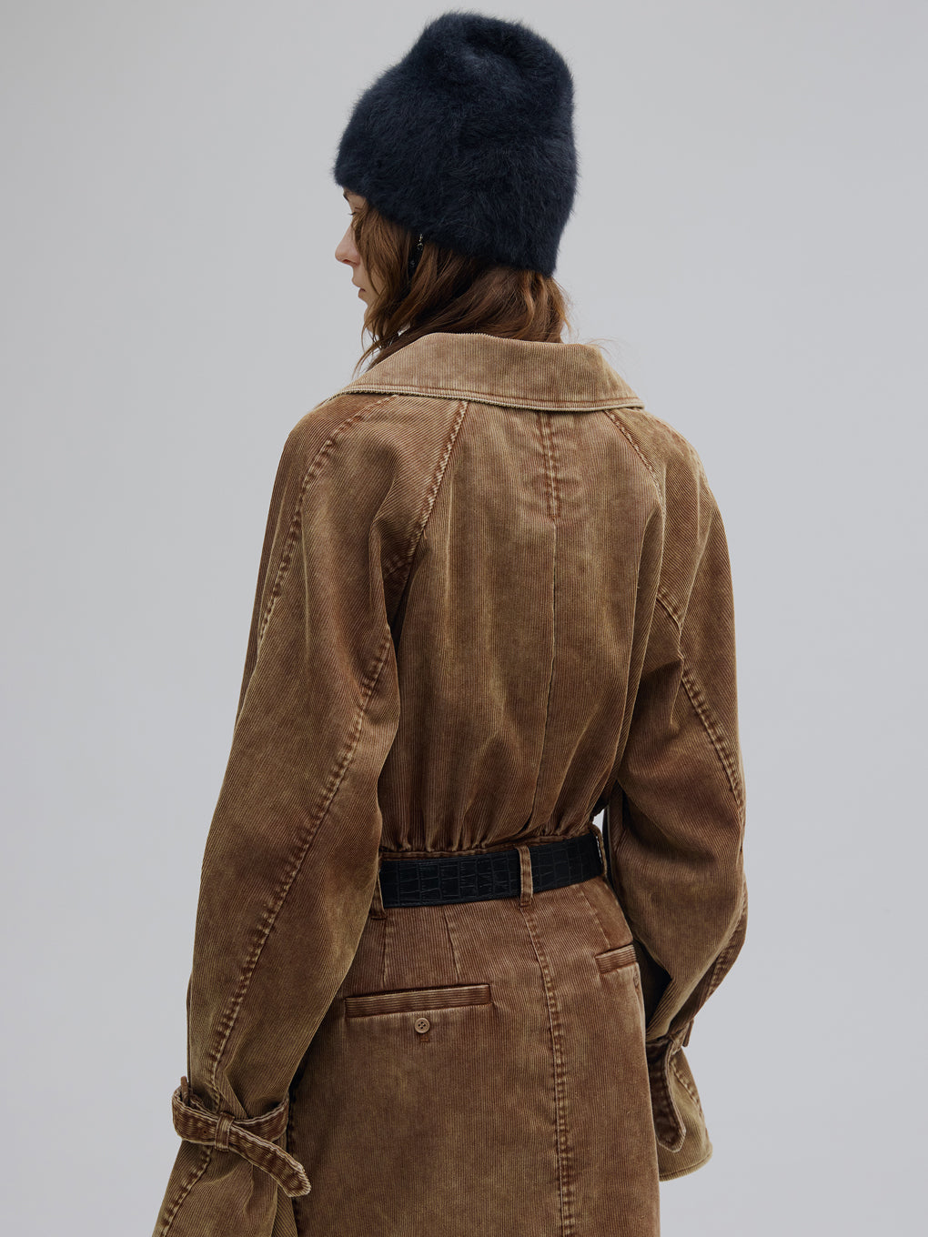 TRENCH LIKE CORDUROY DRESS