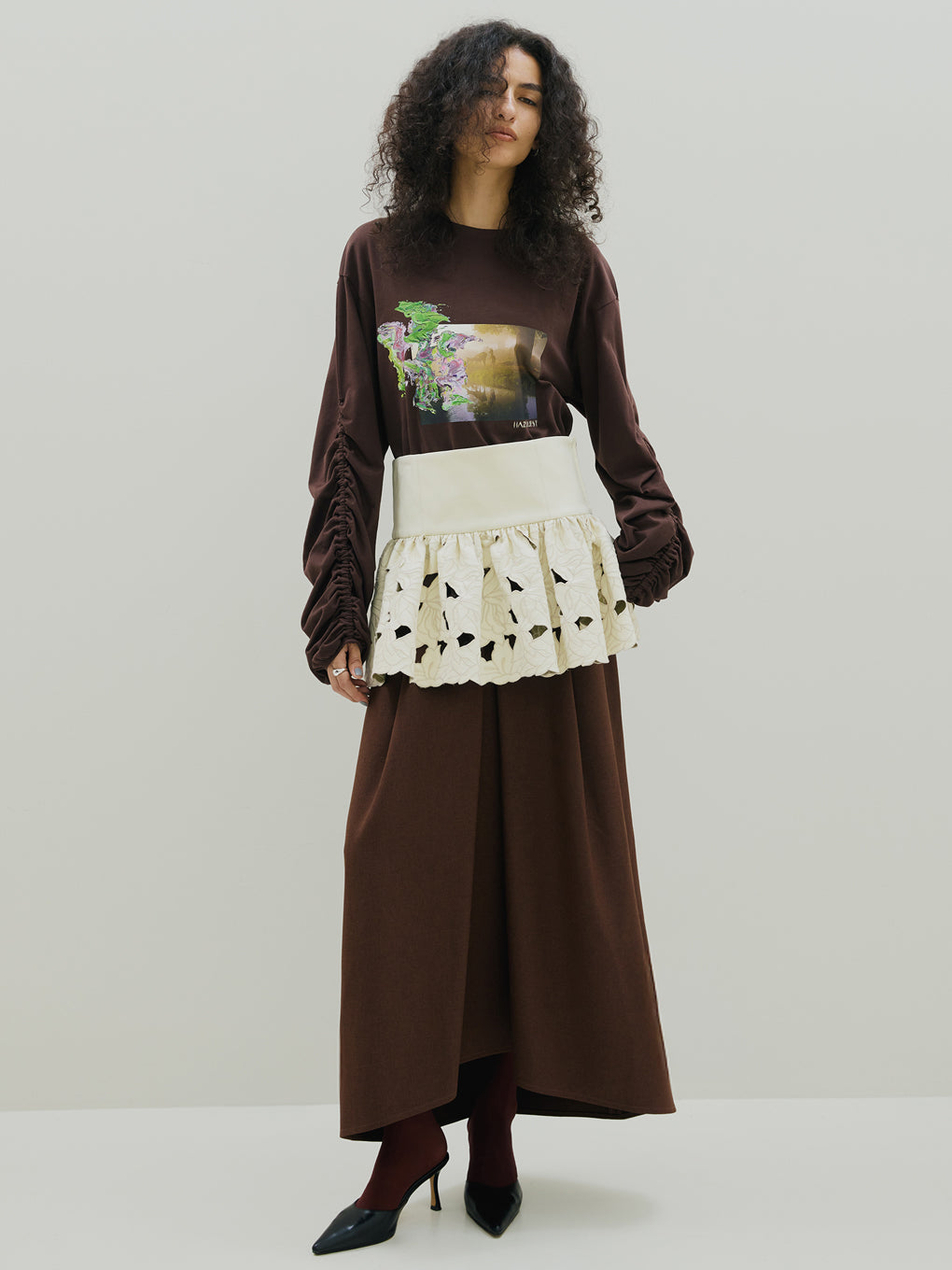 UND LACE CUTWORK CORSET TOP