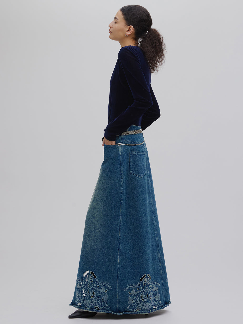 トップス CROSS LAYERED FLOCKY TULLE TOP CROSS LAYERED FLOCKY TULLE TOP