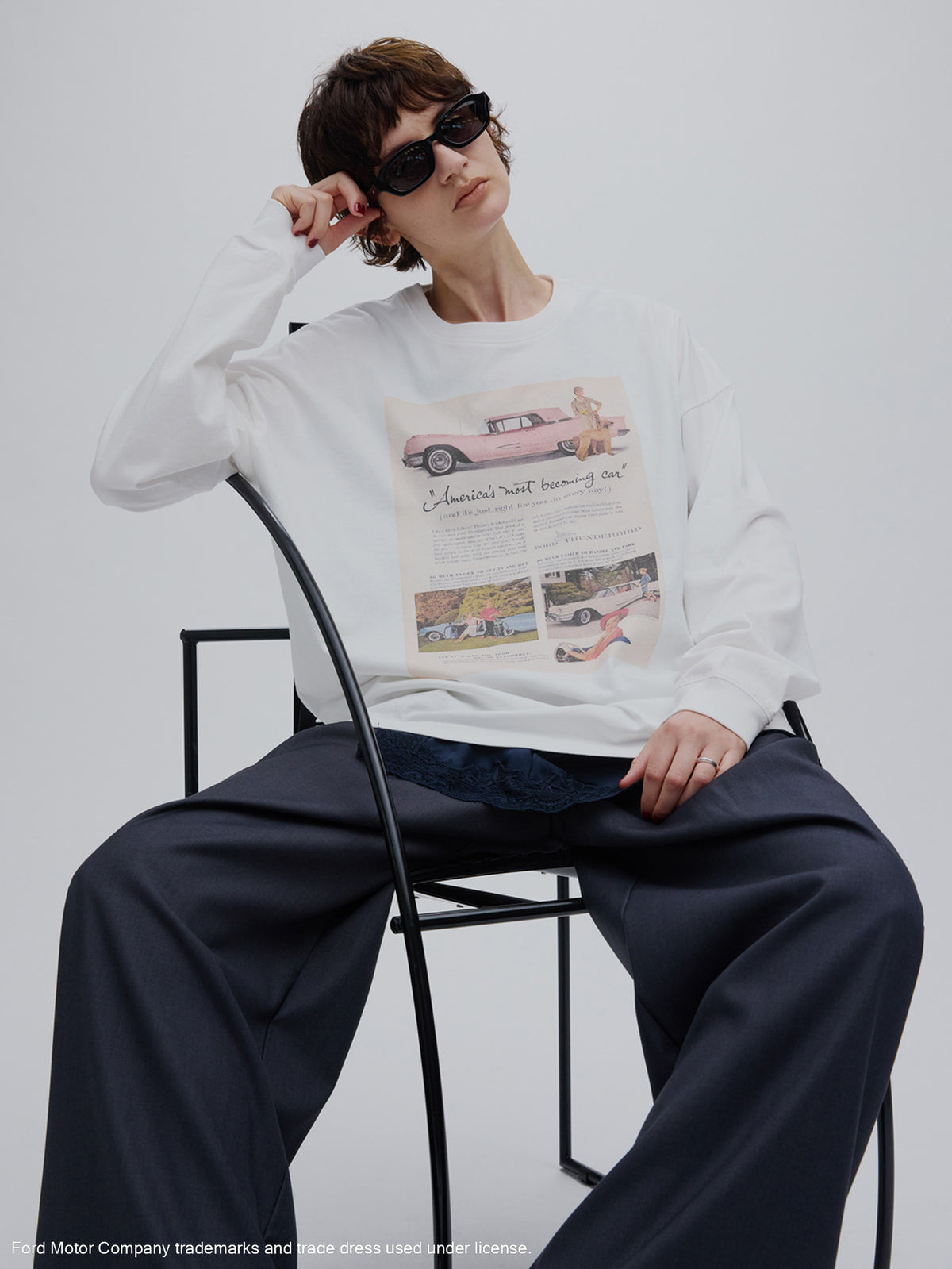 Ford FLYER PRINT LONG SLEEVE TOP