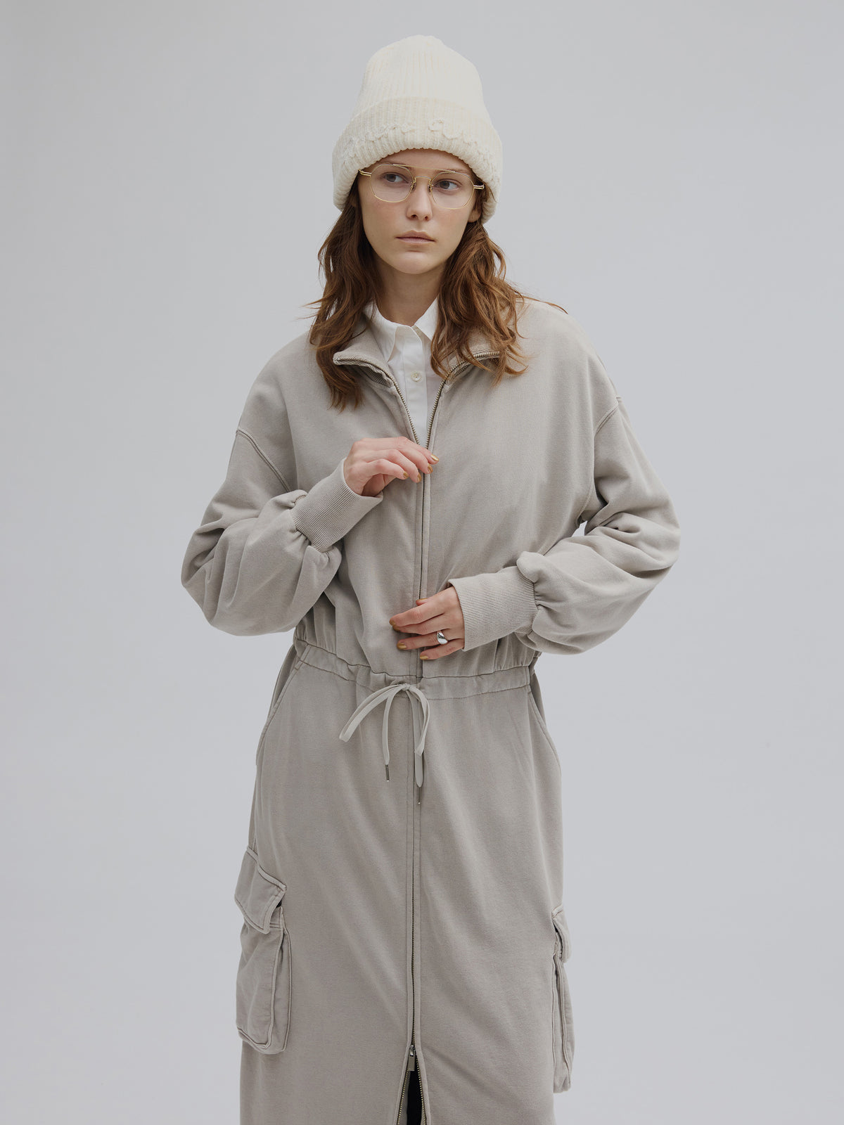 2WAY NECK LOOSE SWEAT DRESS