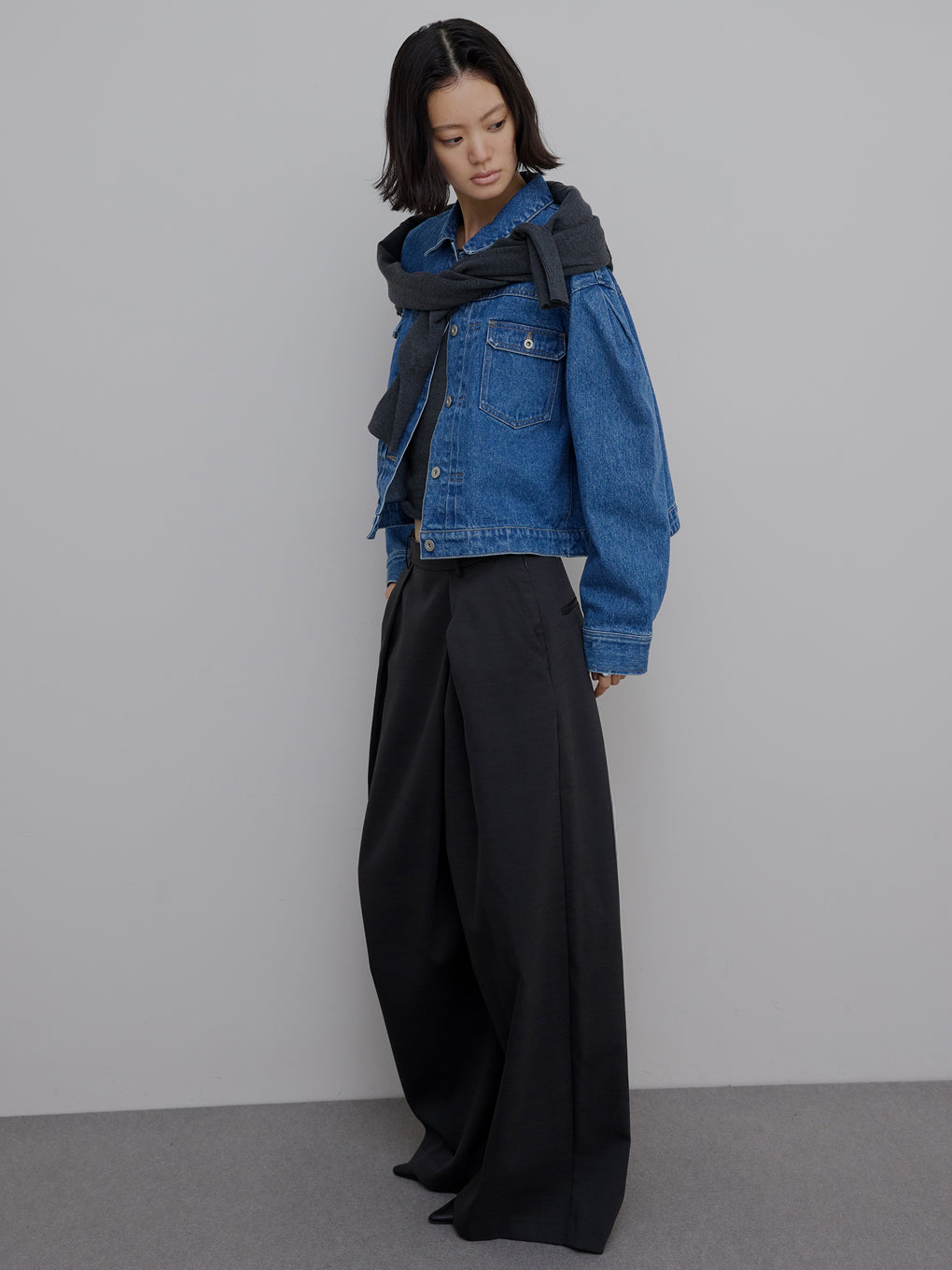 JAPAN MADE BACK FLARE DENIM JACKET