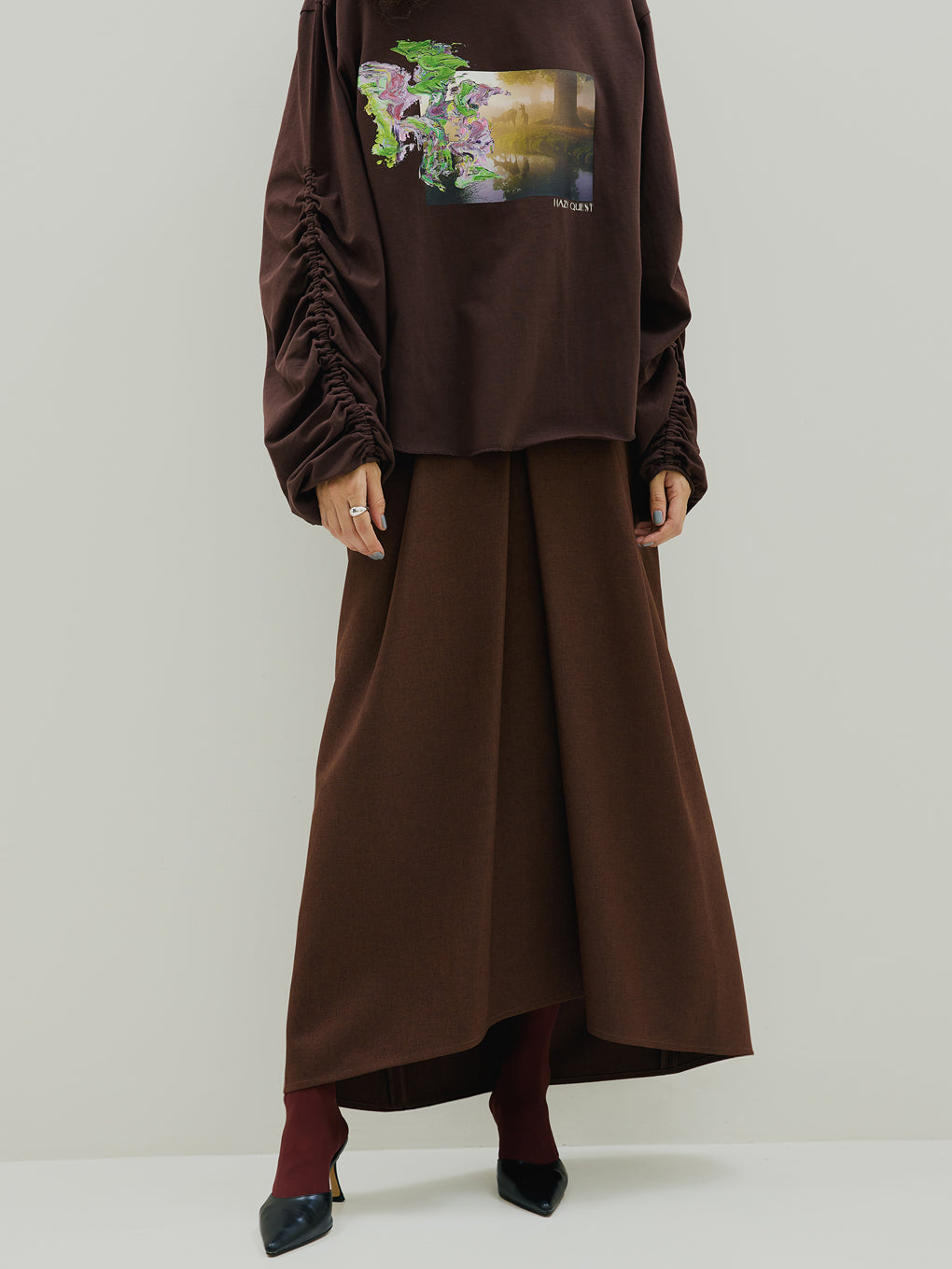 UND CENTER FLARE SKIRT