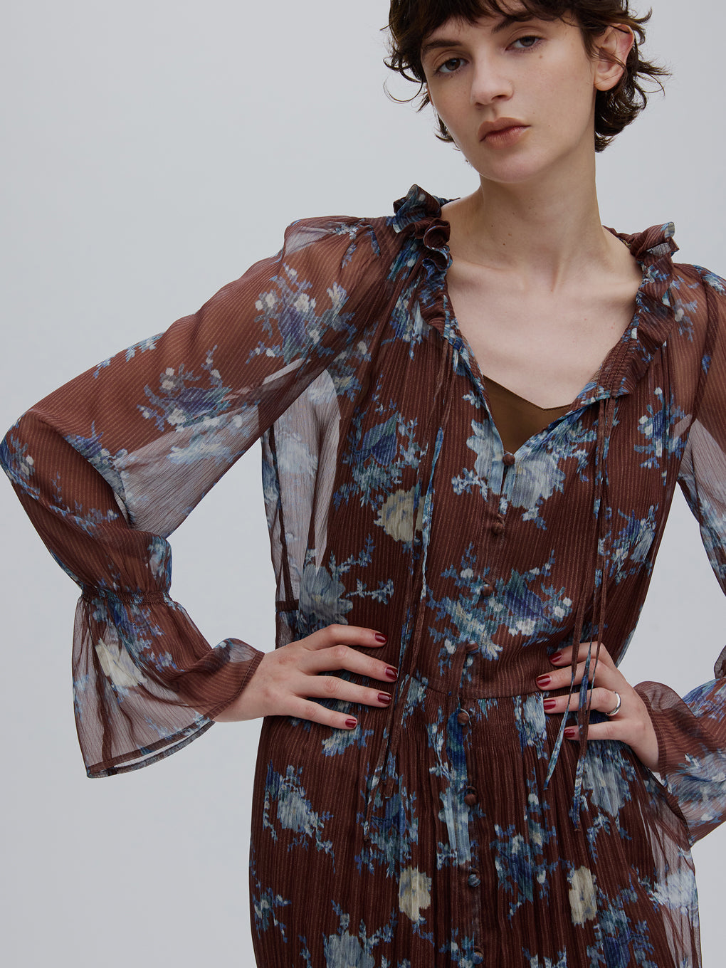 IVY MAJOLICA PLEAT DRESS