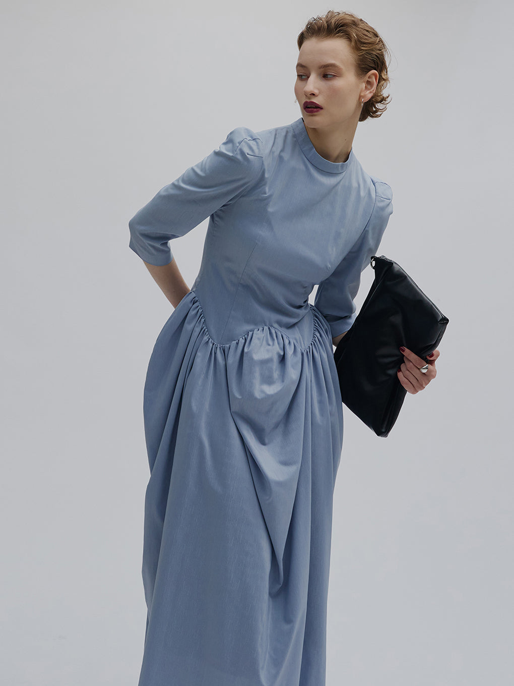 WAVE WAIST COCOON DRESS