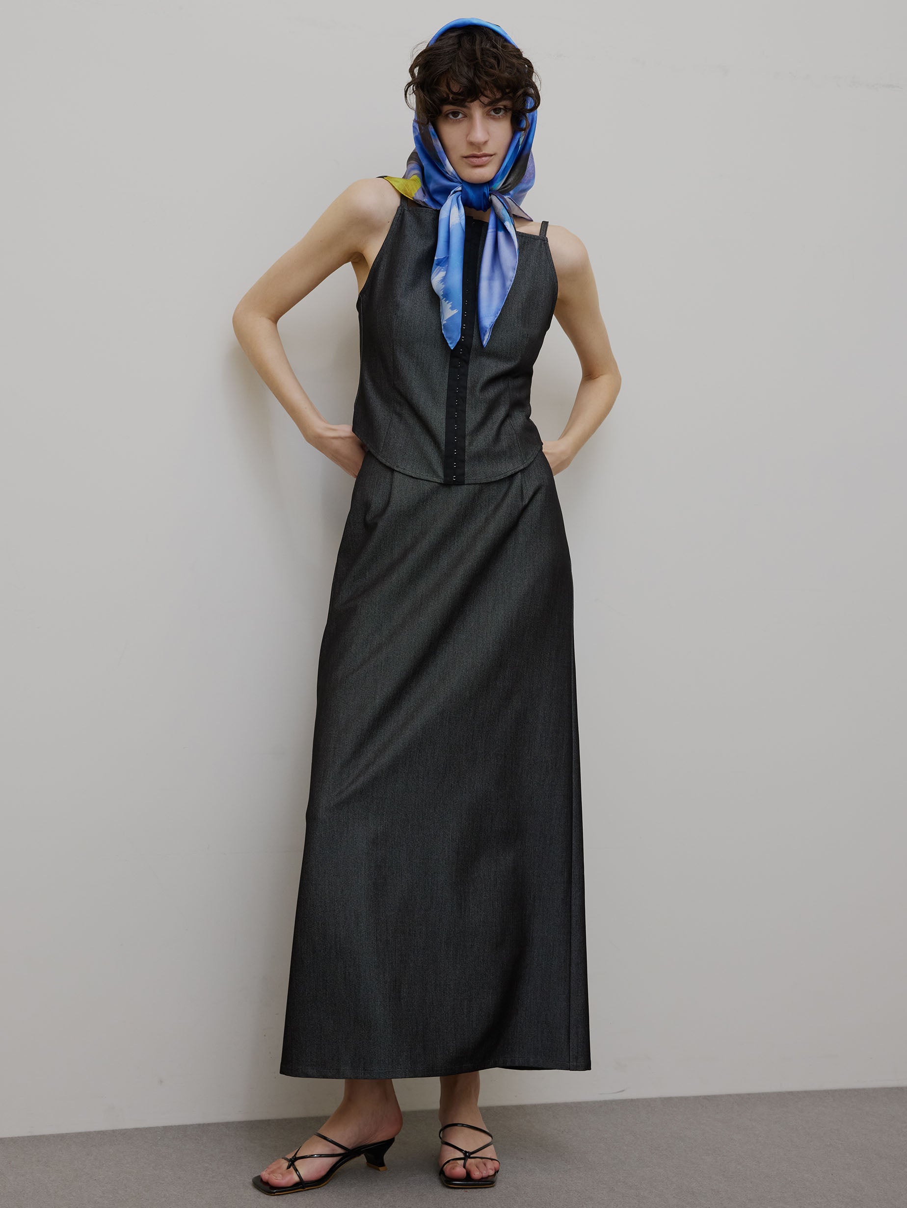 CAMISOLE SET EXTRA LONG SKIRT DRESS