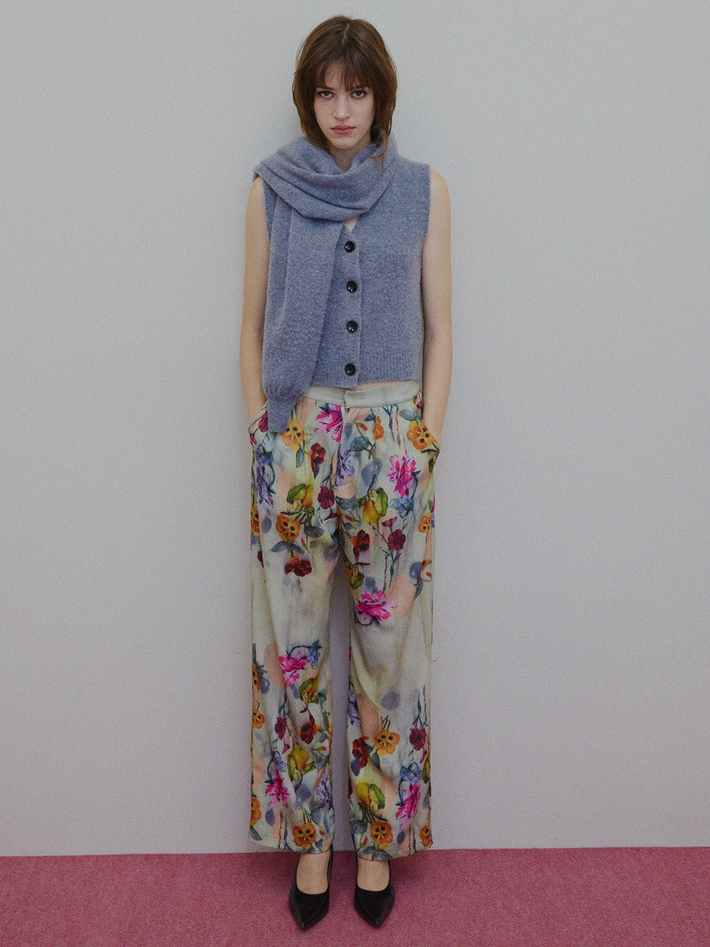 UND GRACE JACQUARD PRINT PANTS