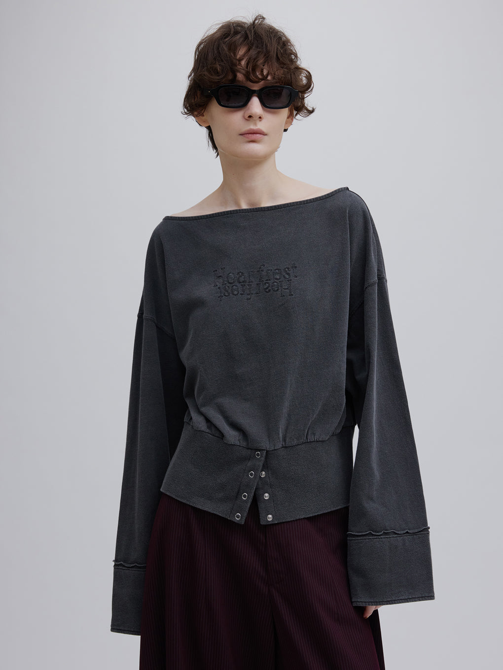 UND POWDER PRINT LONG SLEEVE TOP