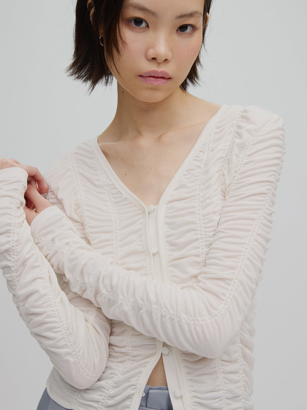 2WAY GATHER CUT TOP