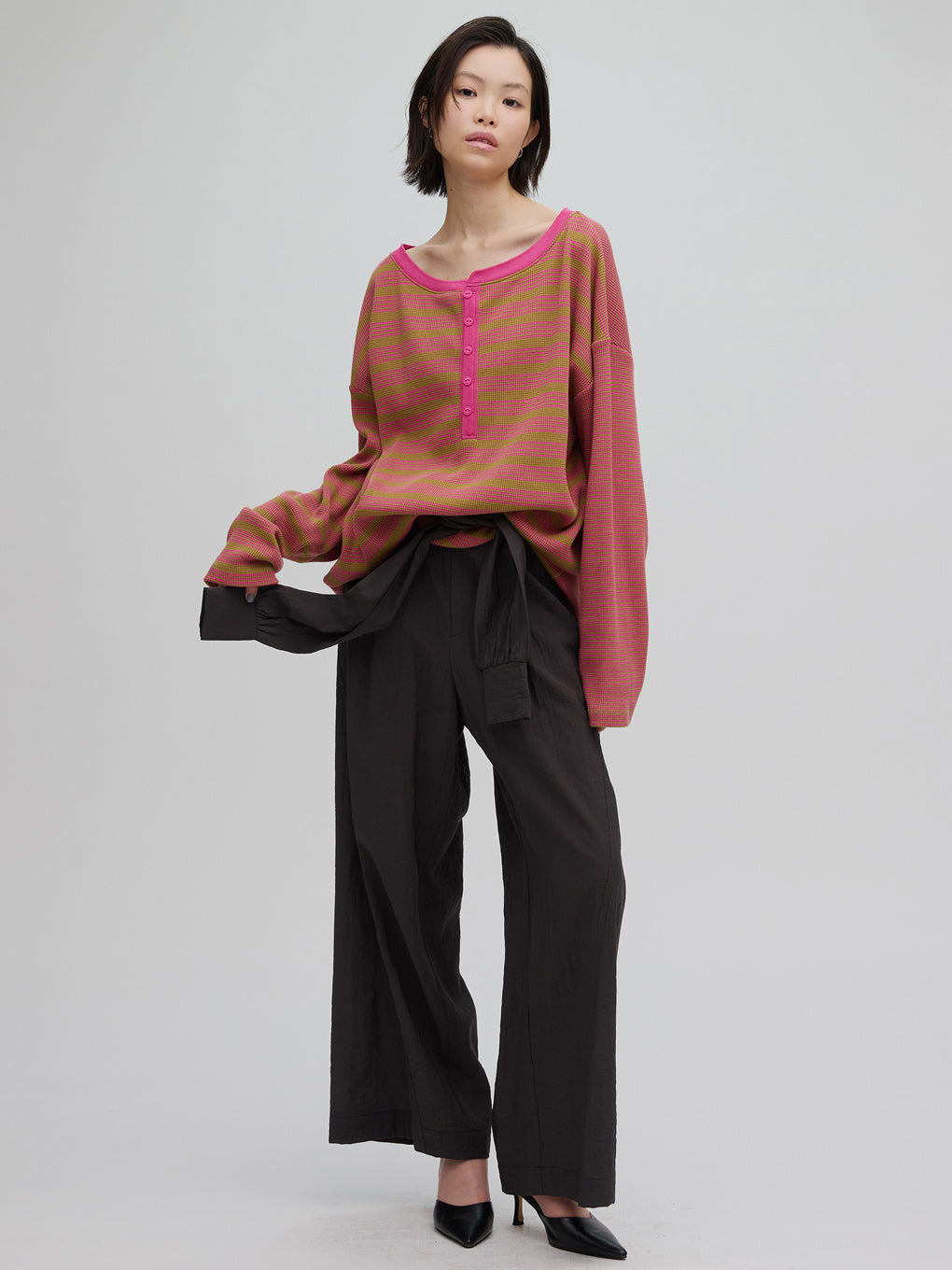 MILLER×Ameri 2WAY WAFFLE TOP