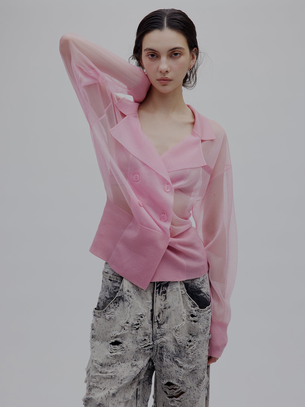 MEDI JACKET LIKE SHEER CARDIGAN