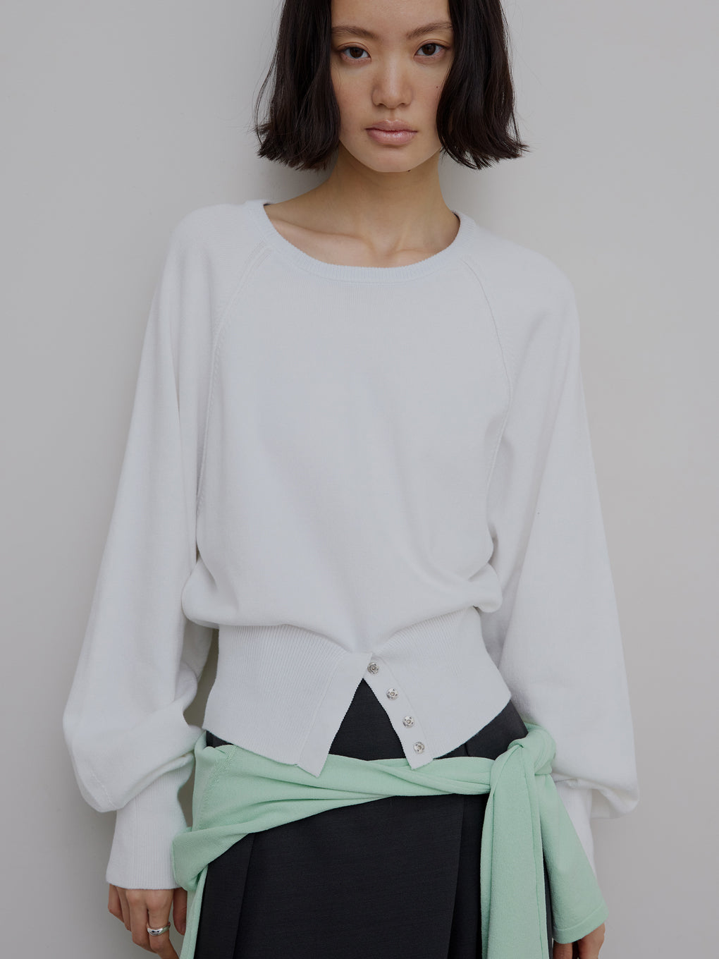 LOW BASIC WAIST STOP KNIT TOP