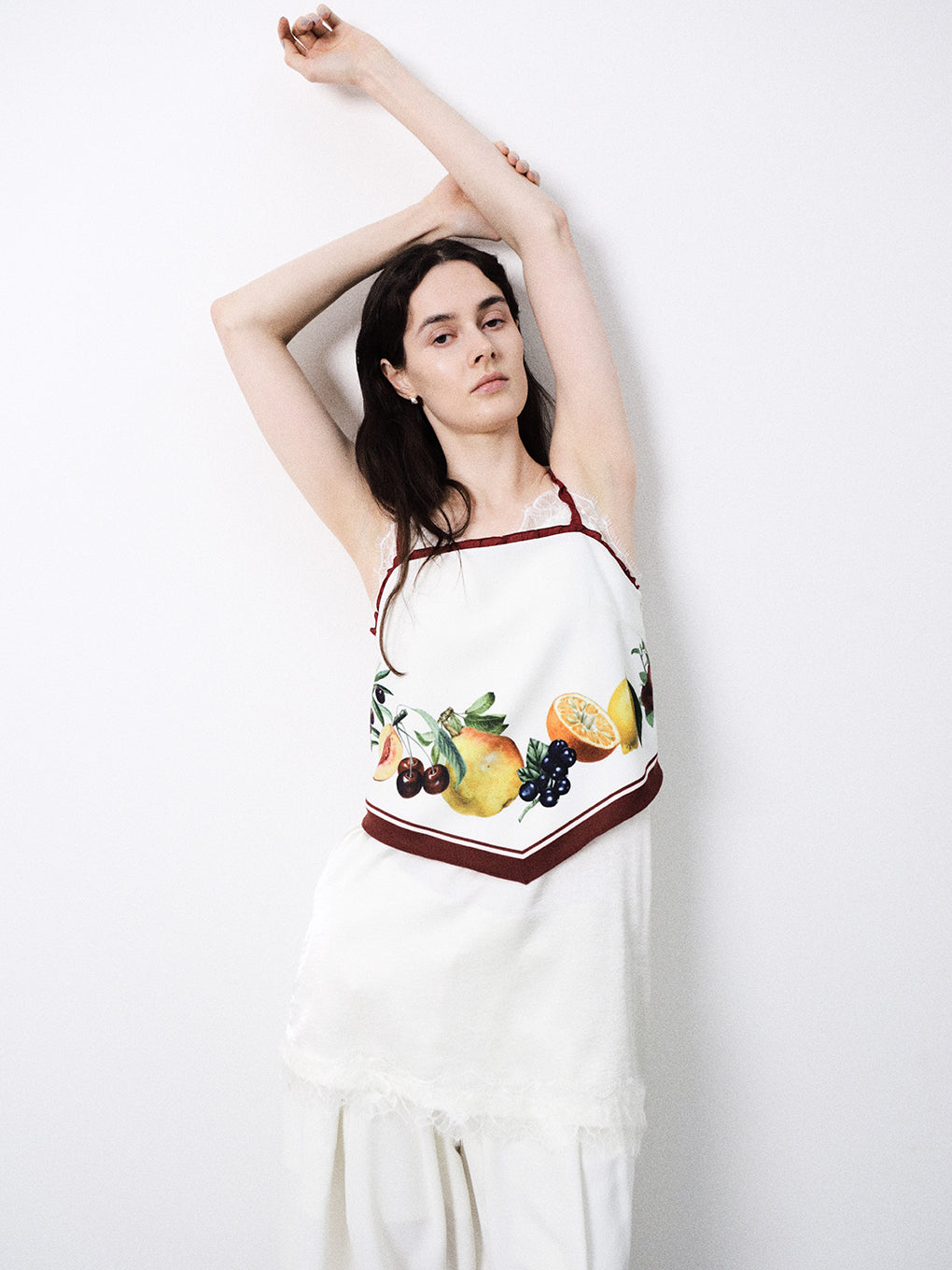 MEDI FRUIT SCARF PATTERN CAMI TOP