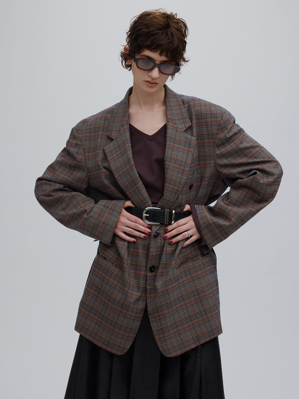 DEFORMATION TACK CHECK JACKET