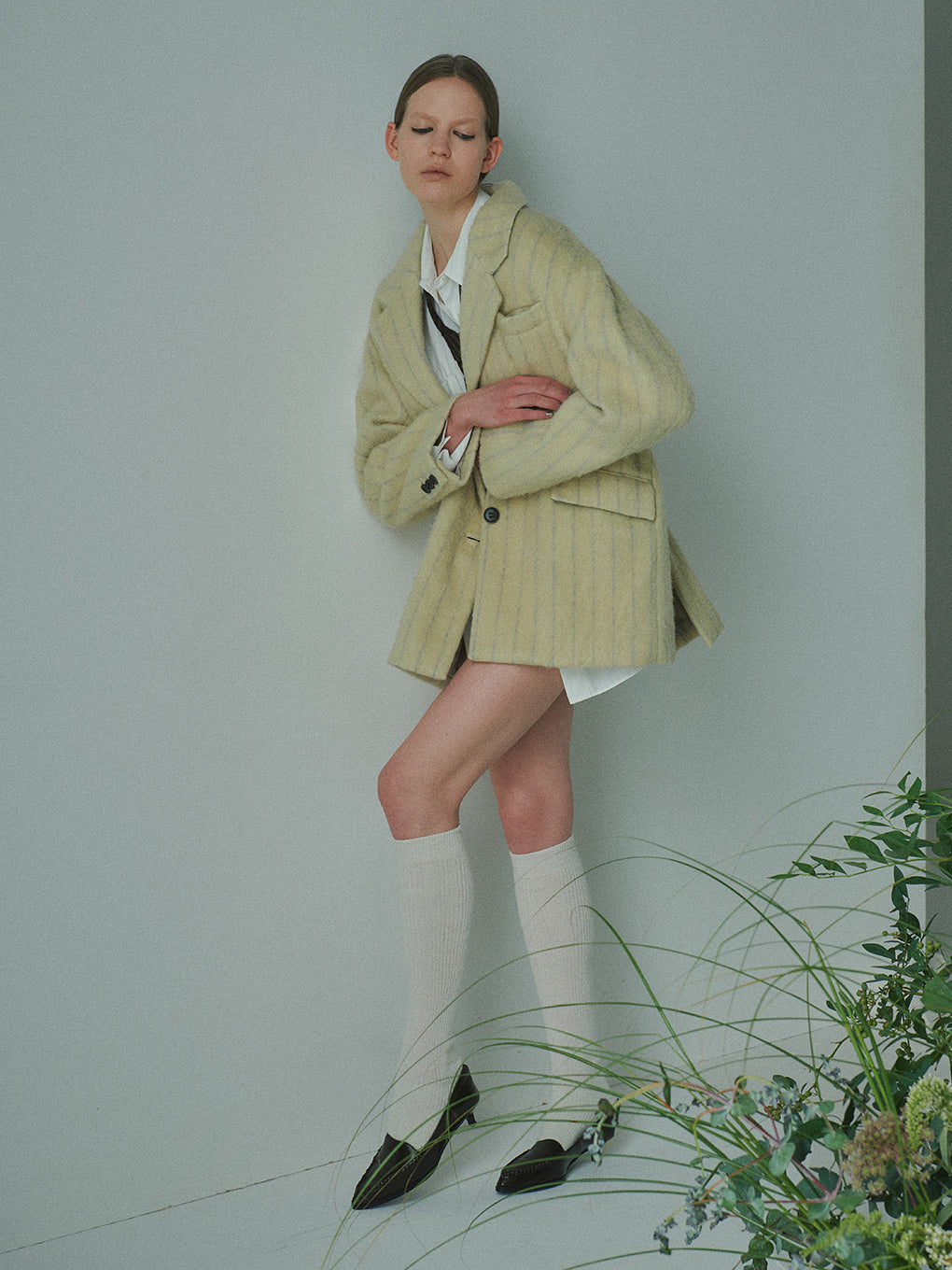 UND STRIPE ALPACA SHAGGY JACOT