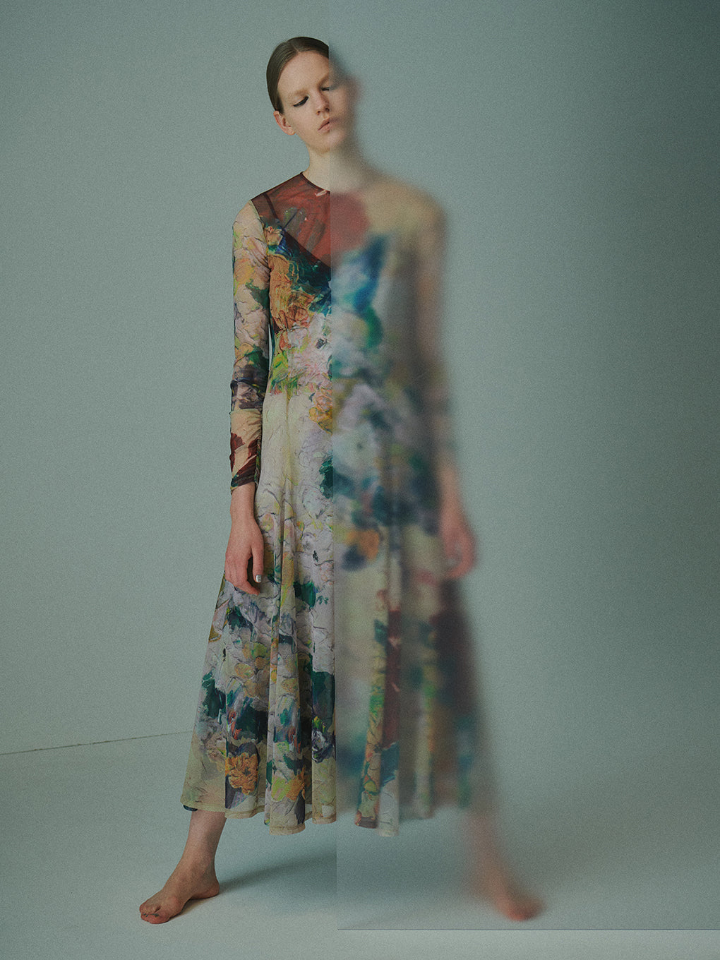 AMERI vintag WAVE VEST WITH FLARE DRESS Ameri（アメリ） Ameri