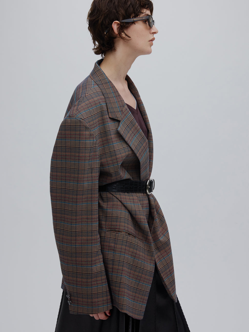 DEFORMATION TACK CHECK JACKET
