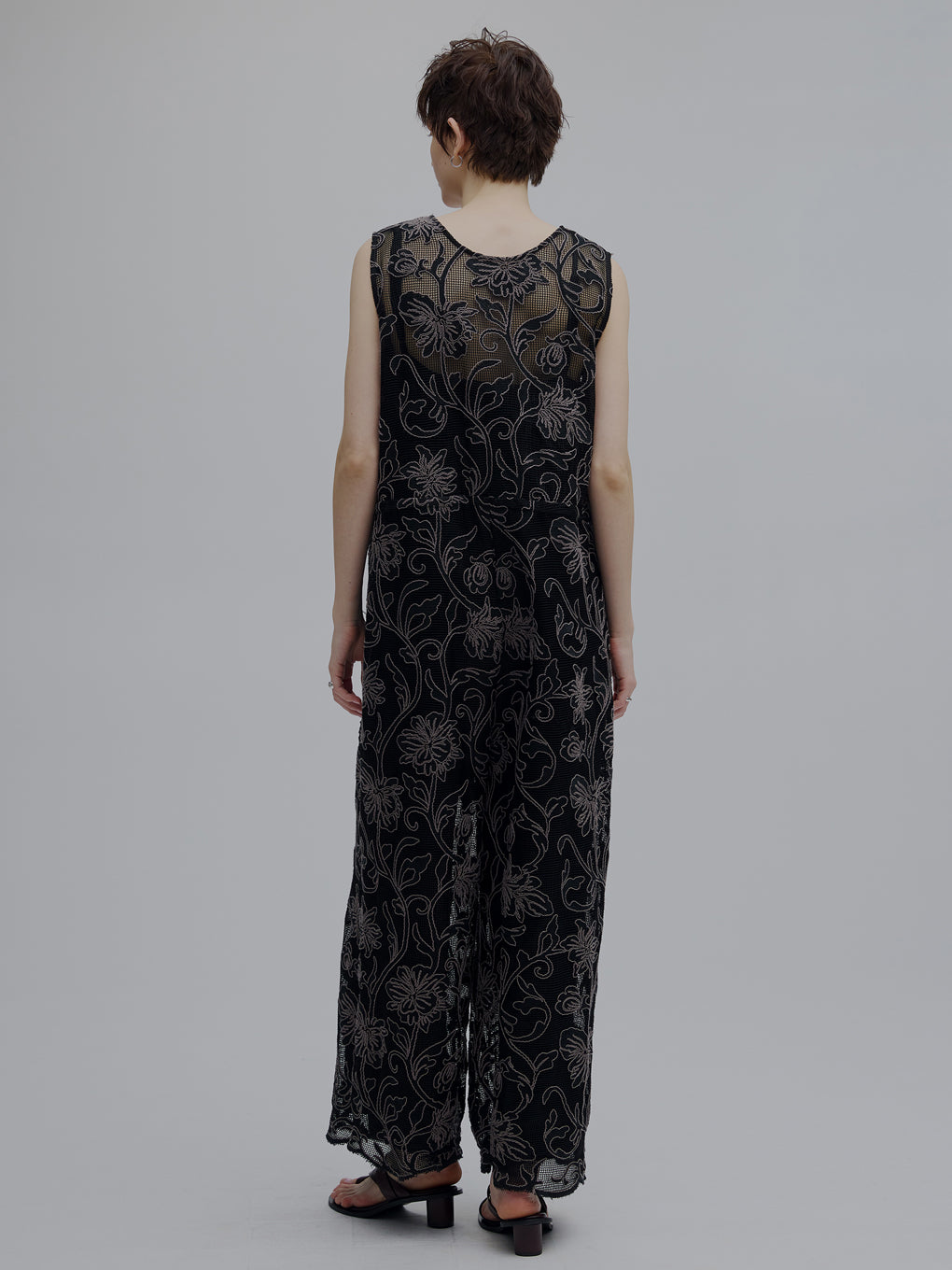 2WAY SILHOUETTE V NECK ROMPERS