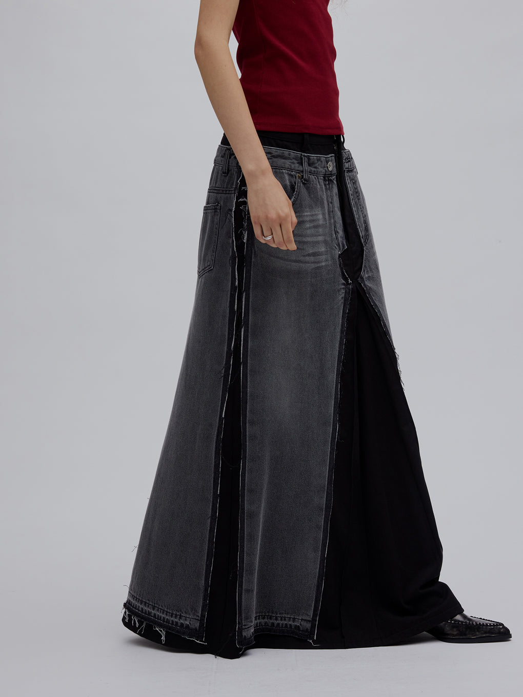 REMAKE DENIM CHINO SKIRT