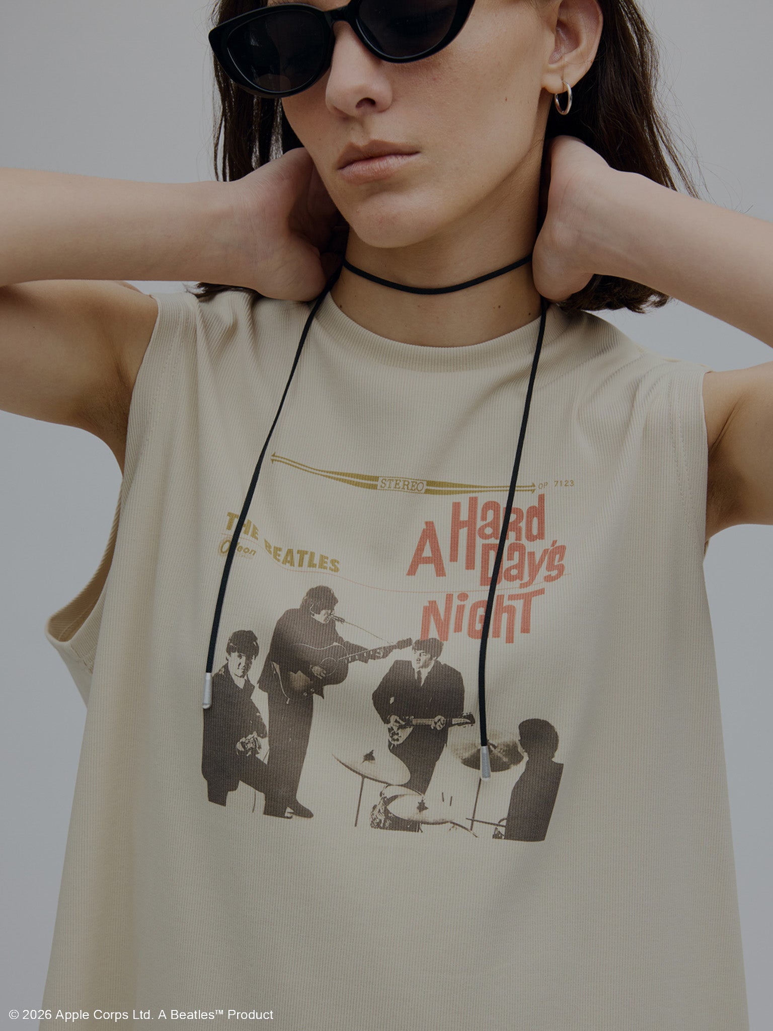 THE BEATLES × Ameri RIB TANK TOP