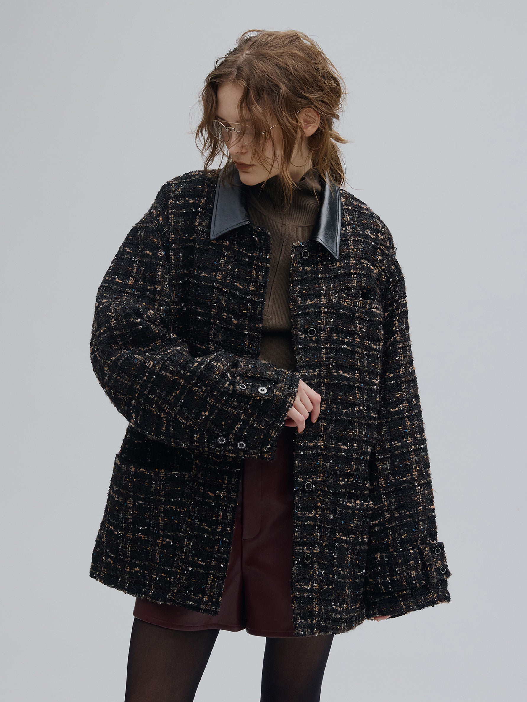 UND 2WAY TEXTURE TWEED JACKET