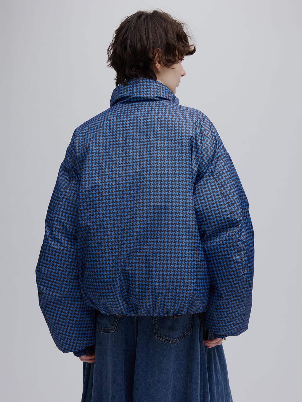 NANGA × Ameri REVERSIBLE HOUNDSTOOTH DOWN COAT
