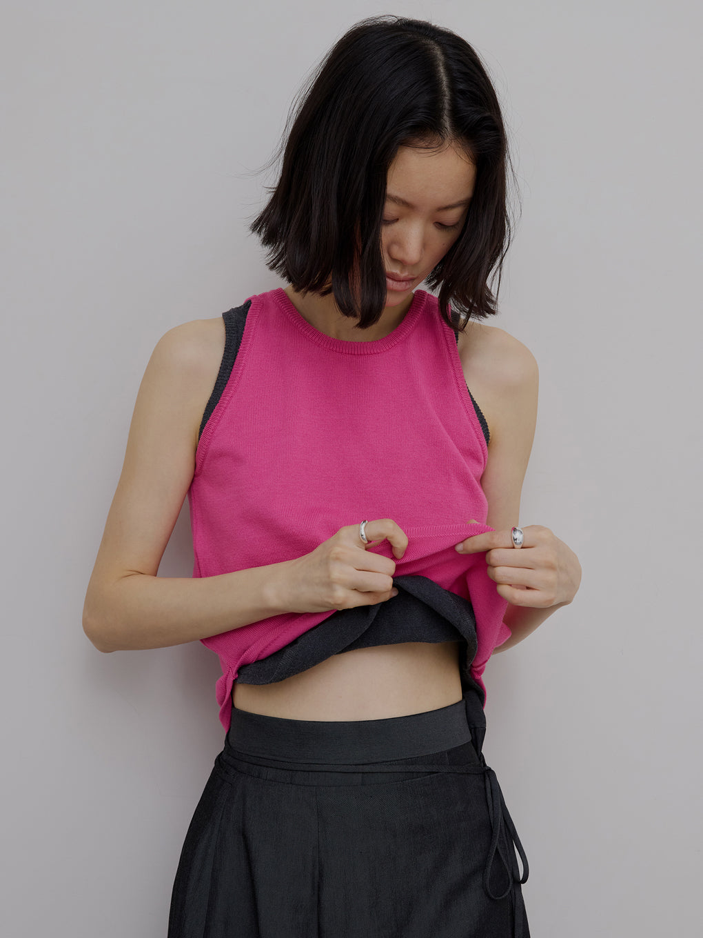 LOW BASIC COMPACT KNIT TANK TOP