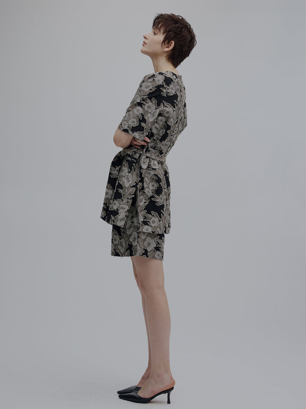 CUT JACQUARD JACKET SET UP