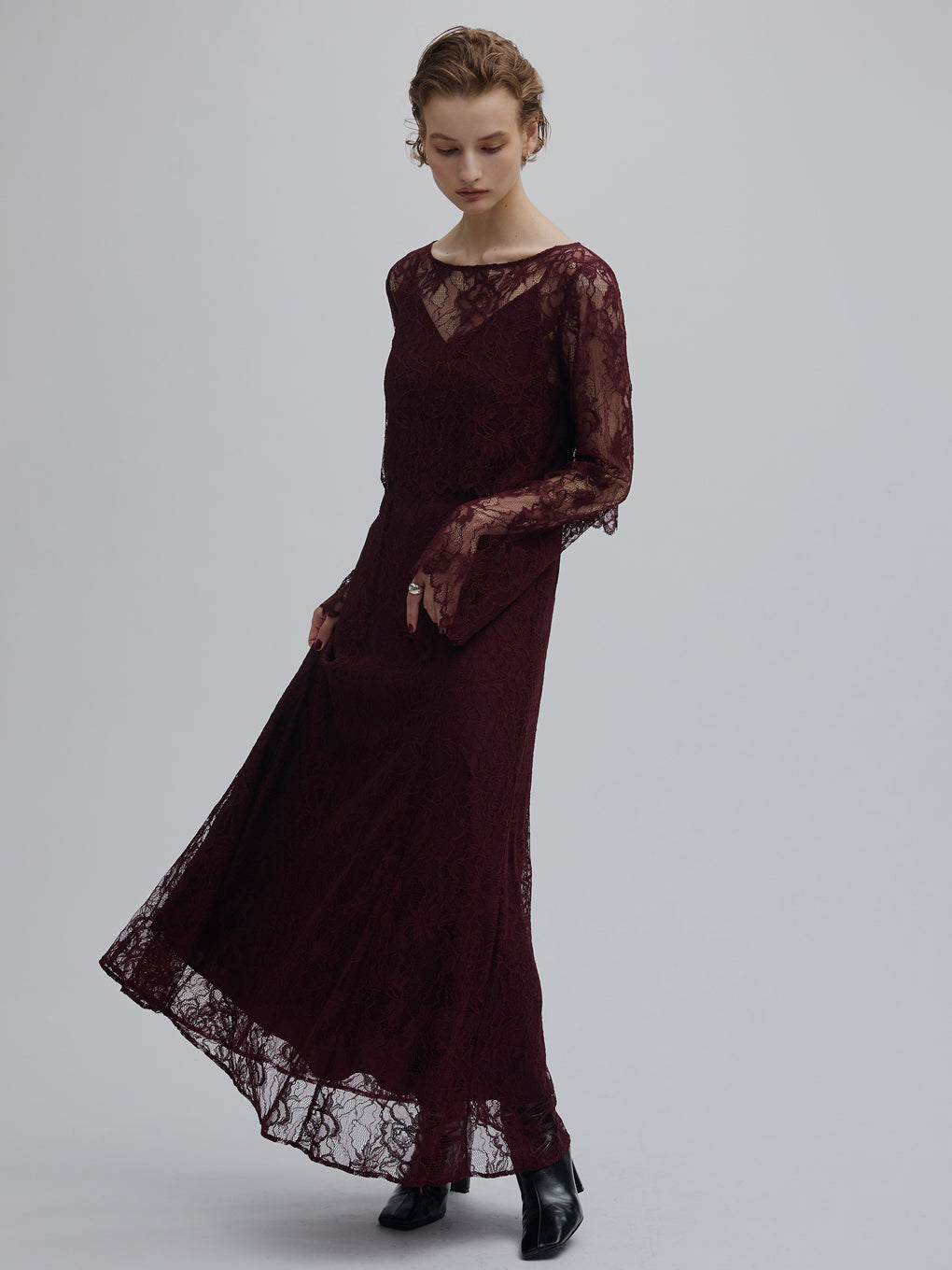 RASCHEL LACE LAYERED DRESS