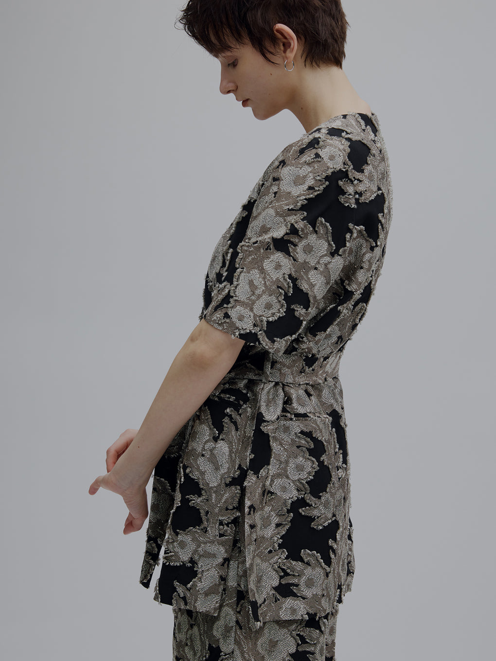 CUT JACQUARD JACKET SET UP
