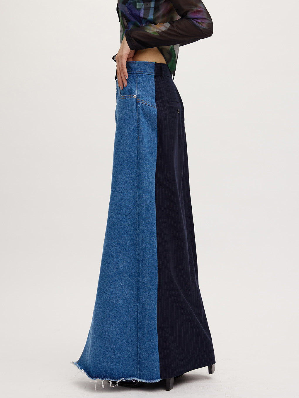 DENIM DOCKING COMBINE SKIRT