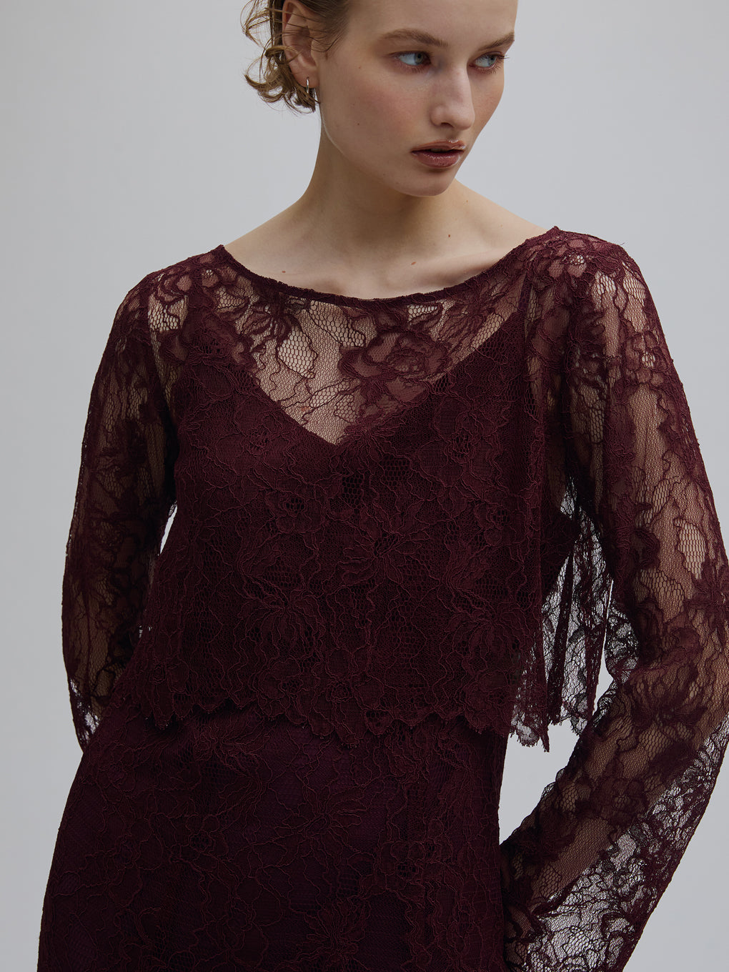 RASCHEL LACE LAYERED DRESS