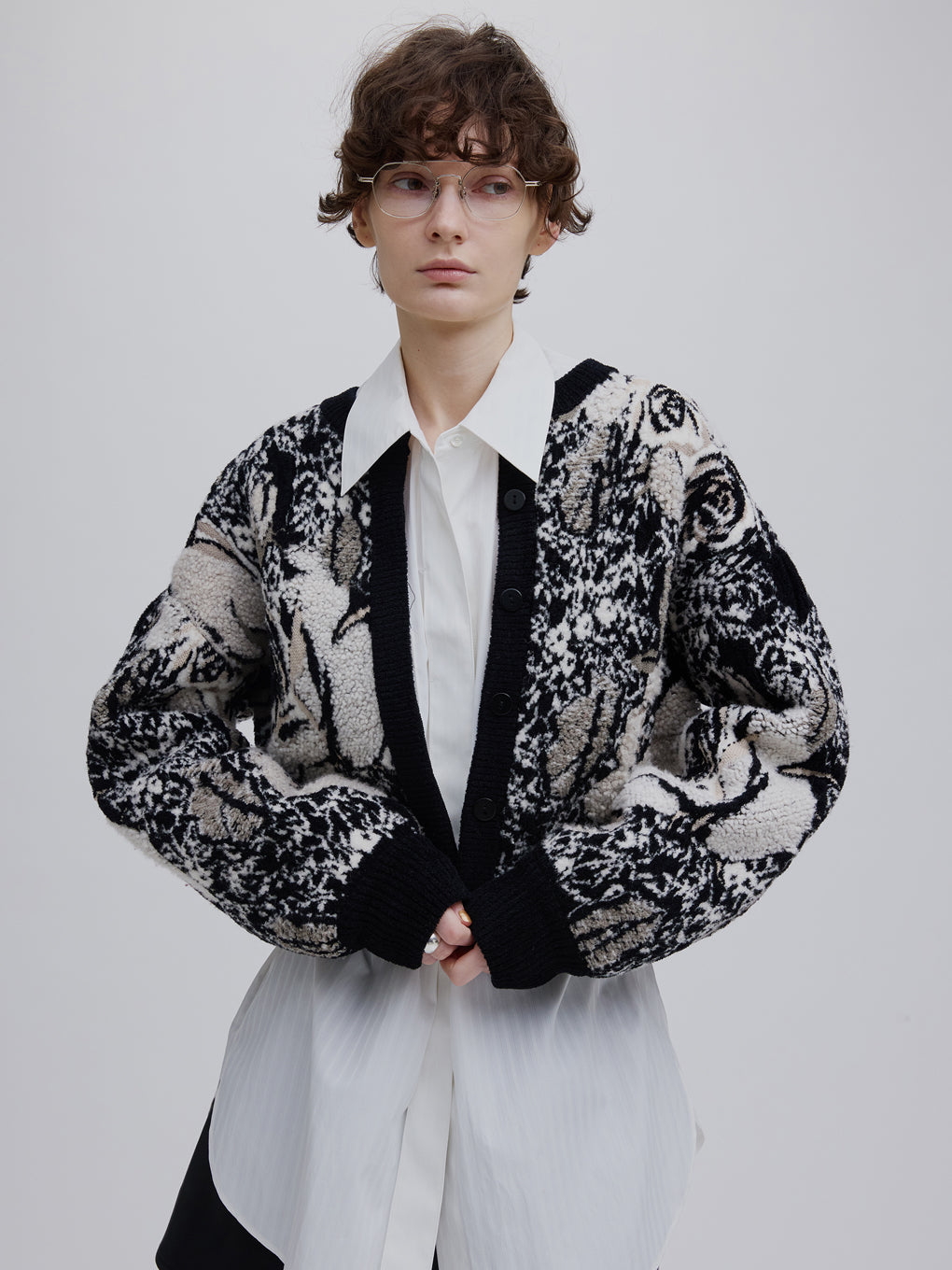 CAMILLE JACQUARD KNIT CARDIGAN