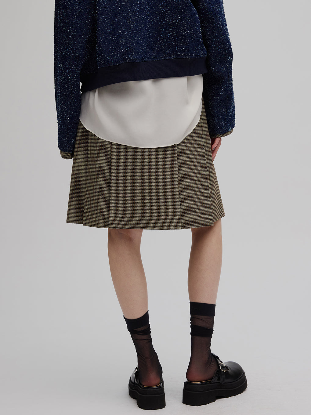 JENNY BOX PLEATED HALF SKIRT