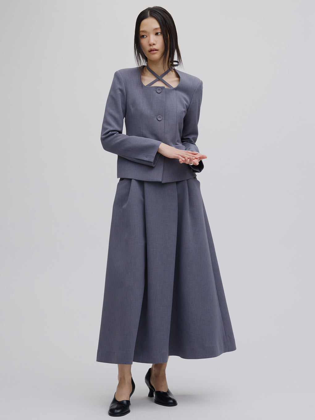 2WAY SQUARE NECK CROP JACKET