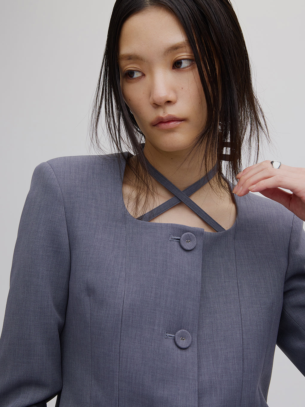 2WAY SQUARE NECK CROP JACKET