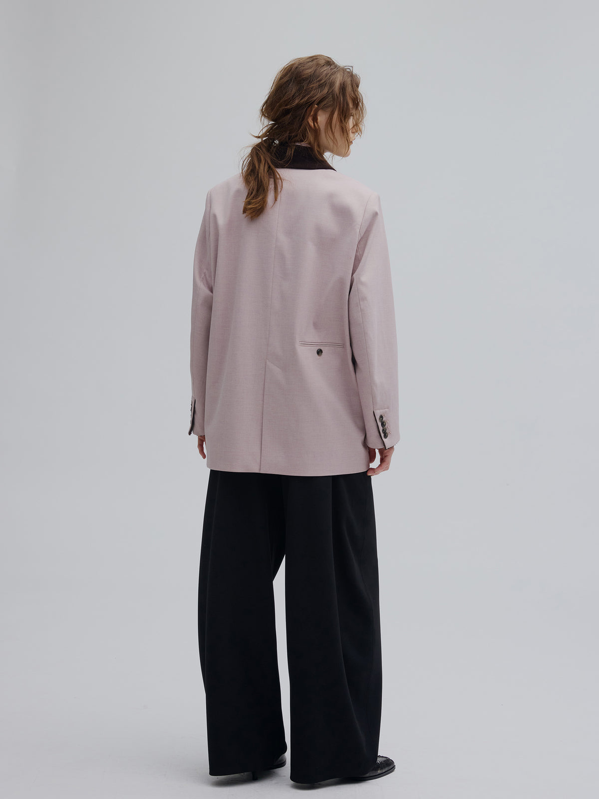 UND MIX FABRIC PATTERN JACKET