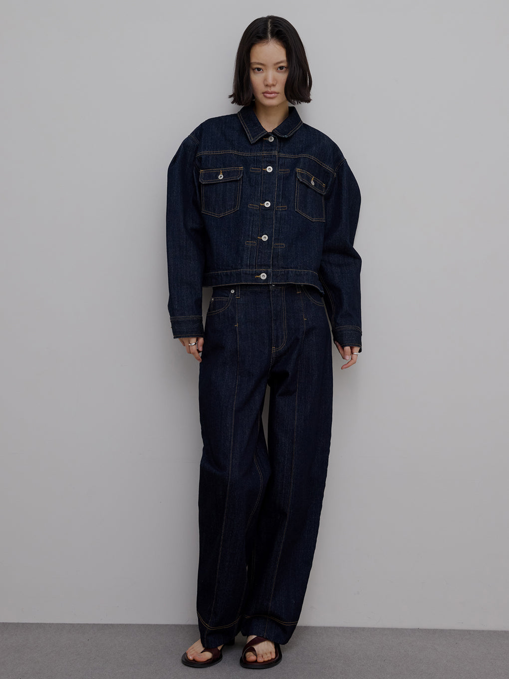 JAPAN MADE BACK FLARE DENIM JACKET