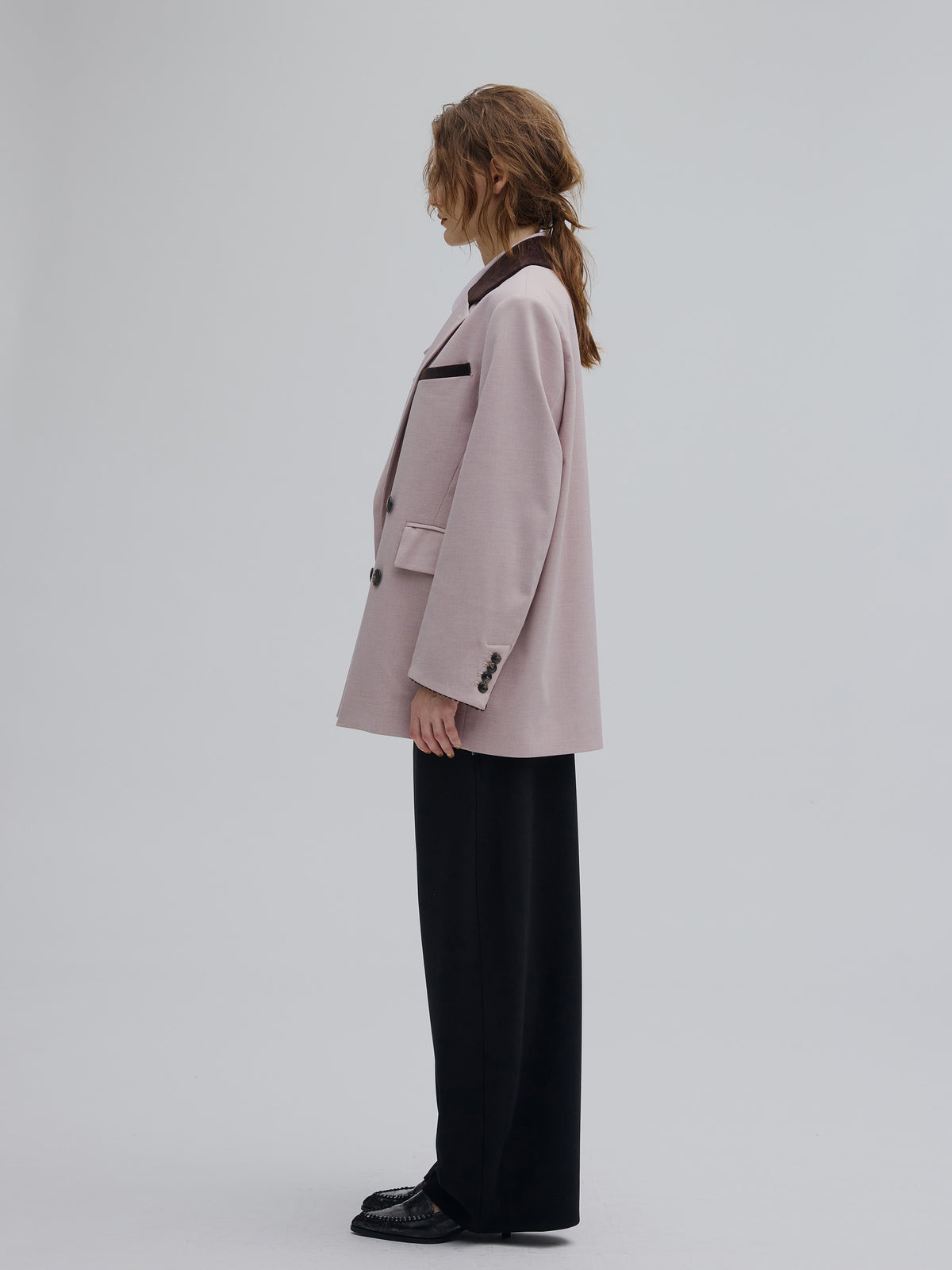 UND MIX FABRIC PATTERN JACKET